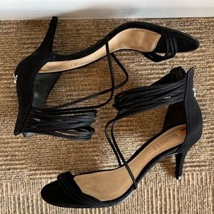 SCHUTZ BLACK HEELED SANDAL SZ 8.5